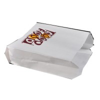 Food Grade oil Proof Colorful Printed PE foil White Kraft Paper Bag for fried food