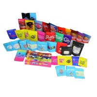 custom logo double zip lock bags / Grip N Pull child proof exit pouch